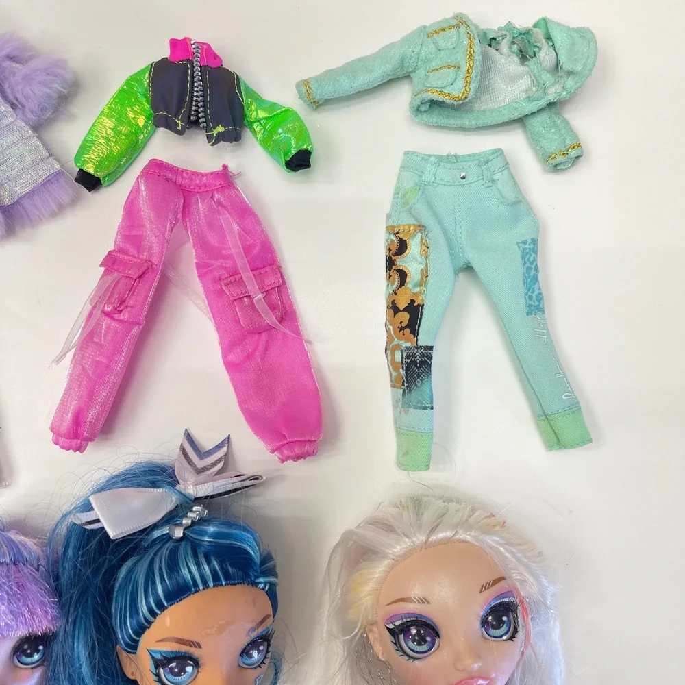 Rainbow High Doll Lot 4 Daphne Violet Skyler Amaya w/ Clothes & Accessories MGA